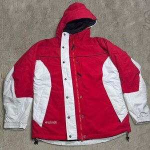 Columbia women L Red and White Jacket